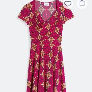 Floral Red and Orange Women's Dress